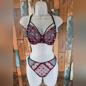 ✨ Victoria Secret Dream Angels Push-Up Bra & Cheekini Panties Set NWT 38D/L 💕